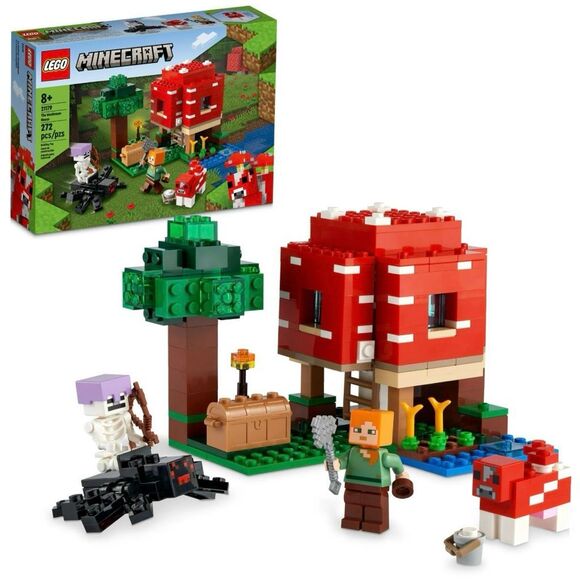 *NIB* LEGO Minecraft The Mushroom House 21179 Building Toy Set for Kids Age 8 pl - Picture 3 of 3